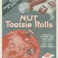 Ad, Tootsie Rolls: Nut Tootsie Rolls. The Sweets Company of America Inc, New York, 1919.