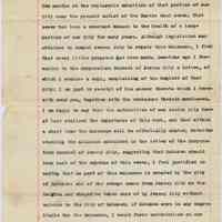 Letter: Mayor Lawrence Fagan to Hoboken City Council, Oct. 21, 1893 re correspondence with Jersey City about Ravine Rd. Sewer nuisance.