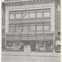 Printed B+W photograph of Geismar-Meyer Company (department store), 220-224 Washington Street, Hoboken, 1908.