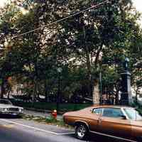 Color photo of the Civil War monument in Stevens Park, Hoboken, no date, ca. 1975.