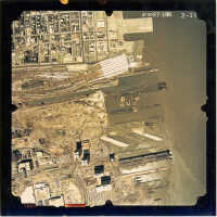          Color aerial photo of Hoboken from Grand Street to the waterfront; Newport, Jersey City to 2nd Street, April 27,1987. picture number 2
   