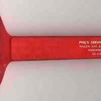 Ice/snow scraper imprinted with advertising for Phil