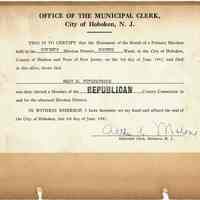          leaf 15-2 certification of election, to Mary Fitzpatrick, 1947
   