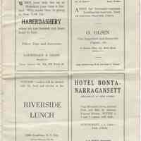          pg 29 ads Loewinger & Gross Haberdashery; O.Olsen cigars; 2 others
   