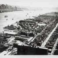 B+W aerial photo of Standard Brands building (Lipton Tea), 15th & Washington Sts., Hoboken Division, July 20, 1951.