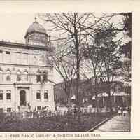 Postcard: Library, Hoboken, NJ