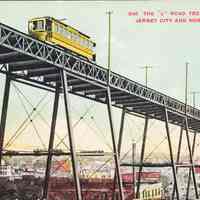 Postcard: Trolley, Jersey City, NJ