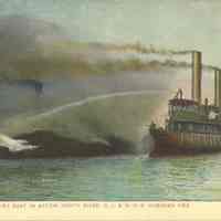 Postcard: Ship in Harbor, Hoboken, NJ