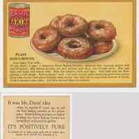          7. recipe card, front (enlarged) & back: plain doughnuts
   