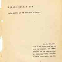 Digital images of Report No. 1: Major Streets & the Regulation of Traffic. Part of the Master Plan for the City of Hoboken. October 20, 1948.