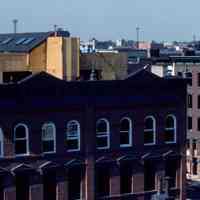 Color slide of building under renovation on or near Newark and Garden Sts., Hoboken, ca. 1984.