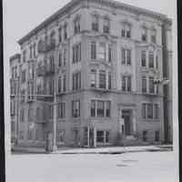 B&W photo of apartment building at 195 Roseville Avenue, Newark.