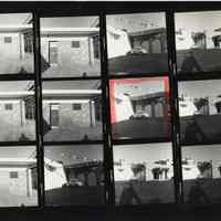 B+W negative contact sheet of images of Hoboken taken by John Conn. no date, [1976].