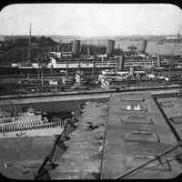 Lantern slide: 352 (16762) At the Docks, Hoboken, N.J. Keystone View Co., Studios, Meadville, Pa. No date, circa 1916-1917.