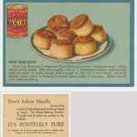          8. recipe card, front (enlarged) & back: hot biscuits
   