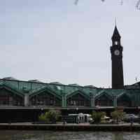 Color photos, 16, of wide & detail views of north exterior of Hoboken Terminal, Hoboken, Apr. 14, 2012.