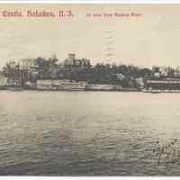 Postcard: Stevens Castle, Hoboken, N.J.; as seen from Hudson River. Postmarked May 11, 1906.