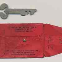          key, side with maker's mark; envelope back
   