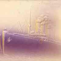 Postcard: Ship in Harbor, Hoboken, NJ