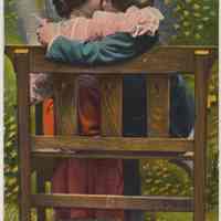 Postcard: [Humor] Kissing is no sin in Hoboken, N.J. Postmarked Sept. 2, 1911.