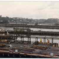 Color photo of former Todd Shipyards, Hoboken; Weehawken Cove, Oct. 1983.