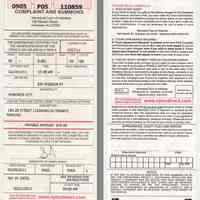 Traffic ticket issued for street cleaning / alternate side parking offense, Hoboken, Feb. 9, 2011.