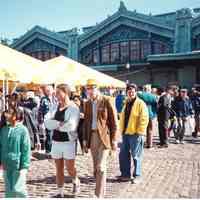 Color photo of the NJ Transit Train Festival, Hoboken 1989.