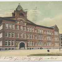 Postcard: Public School No. 6, Hoboken, N.J. Postmarked March 8, 1907.