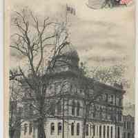 Postcard: Free Public Library, Hoboken, N.J. No date, circa 1901-1907; unposted.