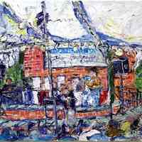 The Great Hoboken Auction, April 2008. Painting in oil on canvas by Chris Kappmeier.