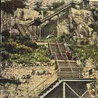 Postcard: Steps, Weehawken, NJ,