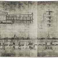 Sections of ferry portions of terminal. Lackawanna R.R.Terminal & Hoboken Ferry Co. Sheet No. 115. Dec. 22, 1904. Kodalith photostatic copy.