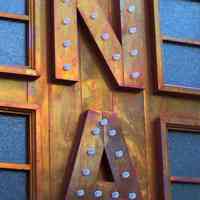          21: detail of tower body awaiting installation with letters and lighting
   