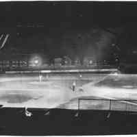 B+W photocopy of photo of baseball played at night, no place, no date, ca. 1925-1935.