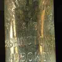          Bottle shard: August Koch, 413 Washington St., Hoboken, N.J. No date, ca. 1900. picture number 1
   