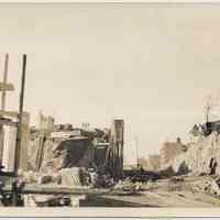 Photos, 2, of construction in Weehawken for Lincoln Tunnel approaches & bridge, n.d., (1938.)