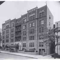 B&W photo of apartment building at 117 Kensington Avenue, Jersey City.