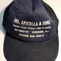 Hat from Joseph Apicella & Sons Fish Market. Hoboken, N.J. No date, circa 2000-2005.