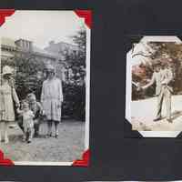          38; 39: 2 women, man & 2 year old child; handcolored: man & pigeons
   