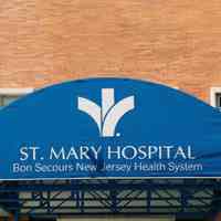 Color photo detail of sign lettering on canvas marquee for Saint Mary Hospital, 308 Willow Avenue, Hoboken, Sept., 1-5, 2001.