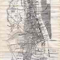Map of Westerly Shore of Hudson River & New York Bay from Fort Lee to Bayonne. August 1922. Record of Sales along Waterfront. (includes sales 1912 to June 1945.)