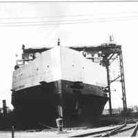 B+W photo of the S.S. Seatrain Havana in Hoboken, slip unknown, ca. 1933.