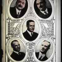 Lantern slide: Board of Commissioners, City of Hoboken, 1918. Circa 1918-1920.