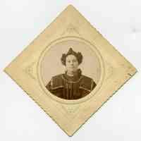 Mounted photo of a woman, a member of or related to the Sanntrock family of Hoboken; Hoboken, n.d., ca. 1896-1898.