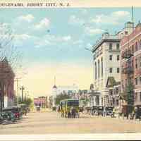 Postcard: Boulevard, Jersey City, NJ