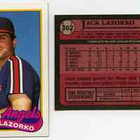          7, 1989: Lazorko, P, Angels, Topps 362
   