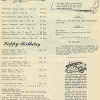          pg 11: service anniversaries; birthdays
   