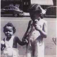 B+W photos of Fran Cubitso (Lester) with friends, Hoboken, 1948.