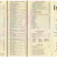 Menu: Istana, 936 Washington St., Hoboken, 2006, 2007.