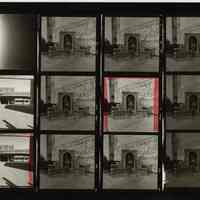 B+W negative contact sheet of images of Hoboken taken by John Conn. no date, [1976].